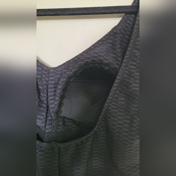 Maxine Of Hollywood Retro Fit Black Textured One-Piece Swimsuit NWT 16 - Picture 5 of 5